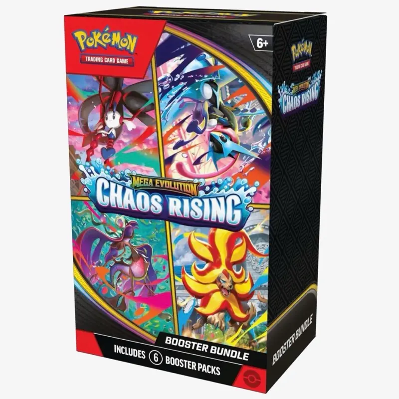 Pokémon Chaos Rising Trading Card Game Booster Multipack Bundle - Sealed Packs, Mega Evolutions Collectible Cards for Collectors