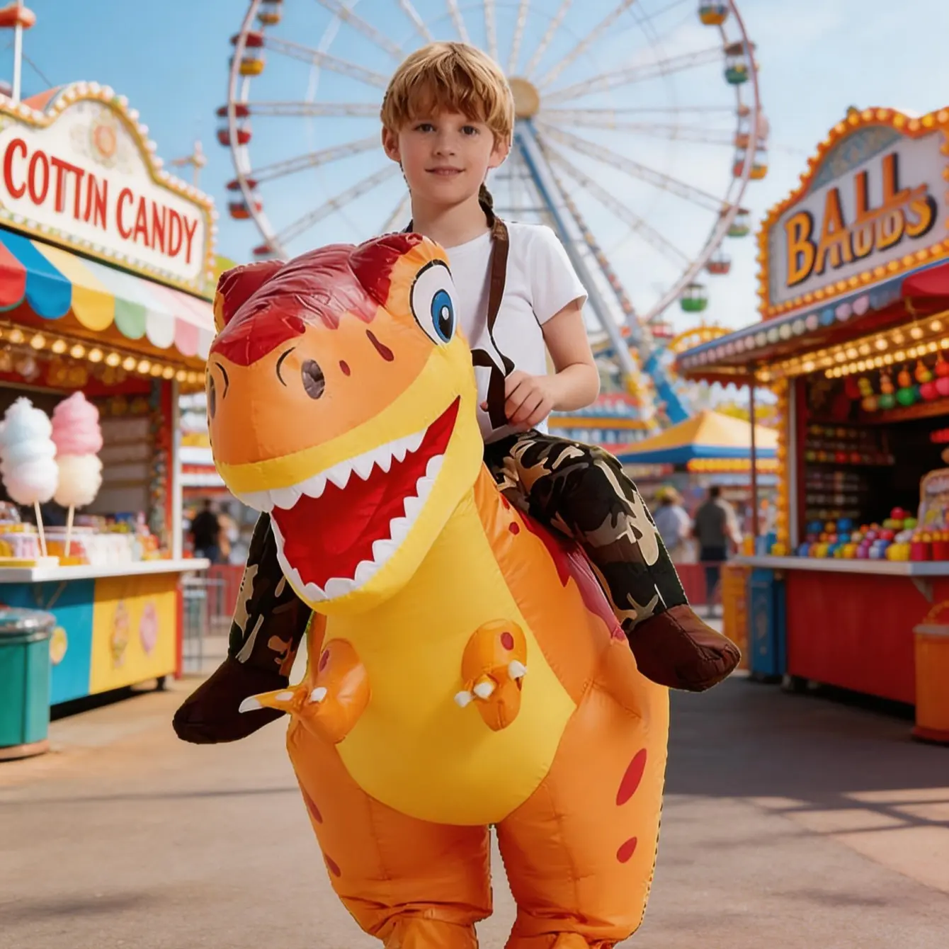 Tyrannosaurus Rex Ride-On Doll Costume, Dinosaur Costume, Halloween Party Essential, Fun Role-Play for Boys and Girls, Ideal for Theme Events, Themed Costumes, Costume For Parties