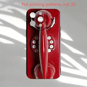 A fashion cartoon design featuring a retro red public telephone, making it a popular choice for phone cases.This creative pattern is suitable for various phone models including iPhone 16 Pro Max, 15 Pro, 14 Plus, 13, 12 Pro, 11 Pro Max