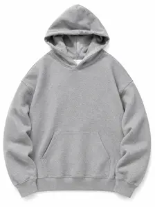 Deep Gray Men's and Women's Fleece Cotton Pullover Hoodie - Drawstring Hood, Long Sleeve Casual Sweatshirt With Pockets