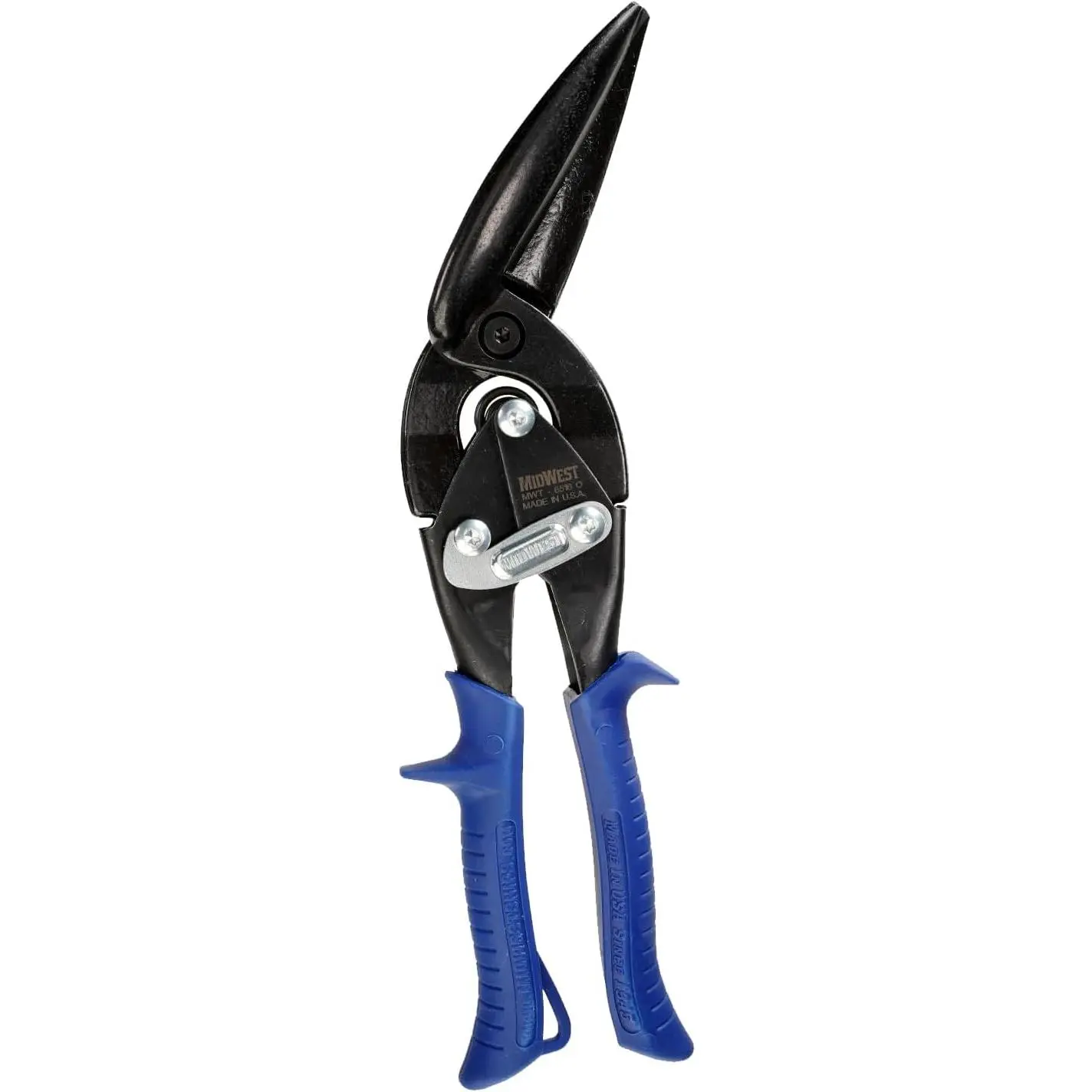 MIDWEST MWT-6516O Blackout Power Cutter Snips, Long Cut Straight Offset Aviation Shears for Metal Cutting