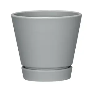 Eco-Friendly Recycled Resin Planter with Saucer – Stylish & Durable