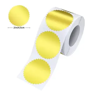 50mm golden and silvery reward stickers, price tags, envelope seal adhesive stickers, specialized for gear round labels DIY
