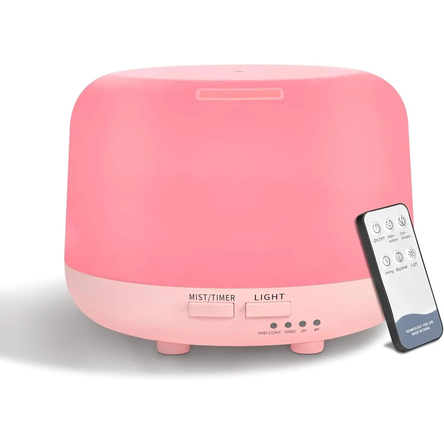 Dark Wood Grain Humidifier Diffuser, 300ML Quiet Cool Mist with Remote Control, 7-Color LED Lights & Dual Function Aromatherapy, Humidifier Diffusers, Cool Mist Relief