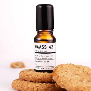 Haass Roll-On Concentrated Perfume Oil 0.34 Fl Oz,Luxury Fragrance-style 42,Long Lasting Artisan Perfume With Notes Of Dried Ginger, Caramel Cookies And Hazelnuts