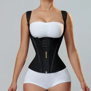 Chiccurve Extreme Latex Corset Waist Vest Adjustable Waist