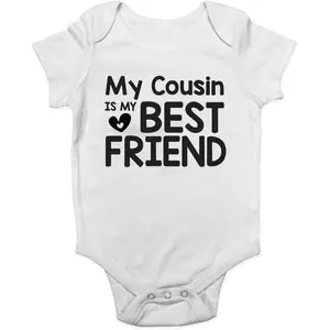 My Cousin is My Best Friend Cute Bodysuit Girl boy Infant Baby Clothes Creeper