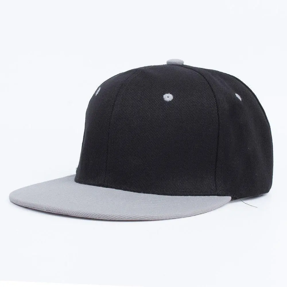 Blank Flat Bill Snapback Cap | Adjustable Unisex Casual Hat
