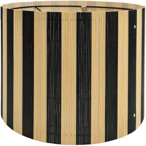 Modern bamboo lamp shade for table lamps and floor lamps Art decorative with Colorful Minimalist geometric style ideal for living room bederoom easy assemble size 11.8x9Inch (Black Stripe)