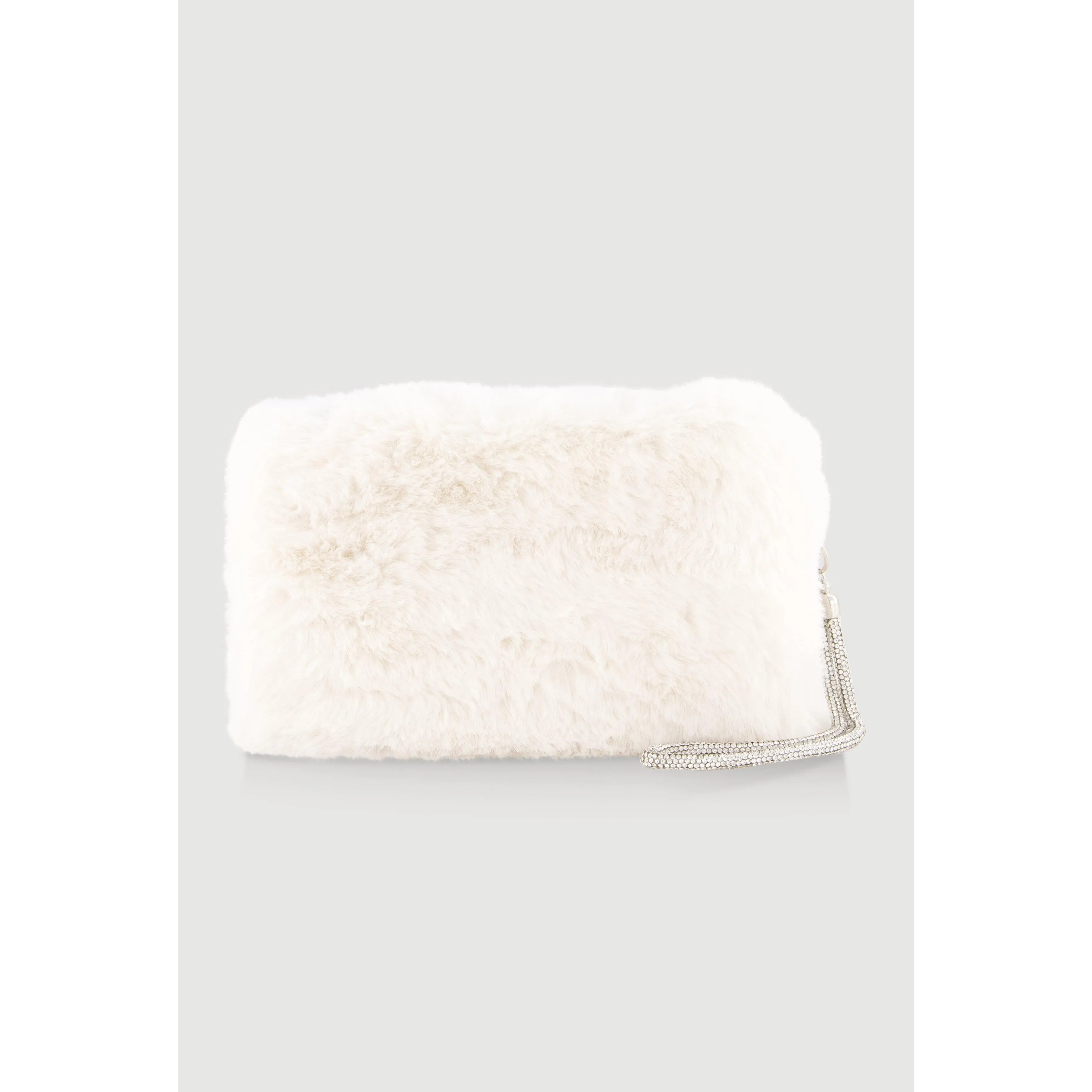 Faux Fur Wristlet with Removable Strap