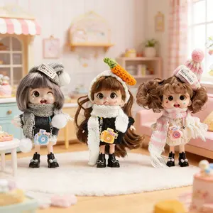 Bjd Doll Collection with Full Fashion Set, Jointed Action Figure, Ob11 DIY Costume Support, Desktop Toy, Girl Gift, Trendy Accessory, Bjd Articulated Doll