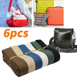 6Pcs/Set Woven Webbing,Durable Nylon Webbing,Backpack Canvas Strap,Decorative Webbing,Sewing Accessories,DIY Crafts,Used for Clothing,Luggage,Backpacks,Canvas Bags,Christmas Gifts,Hand Tools Kits