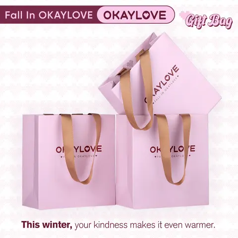 OKAYLOVE Women's Lash Clusters Kit Gift Wrap Bag (1 Piece, Lashes Not Included) - Beauty Makeup & Lash Storage Bag, Gift Accessories, Gift Wrap Bags
