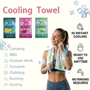Cooling Towel Portable, no rinsing needed, ready to use right out of the package Soft Breathable Chilly Towel, Ice Towel, Microfiber Towel for Yoga, Sport, Running, Workout,Gym, Camping, Fitness, Workout & More Activities(Multiple flavors)
