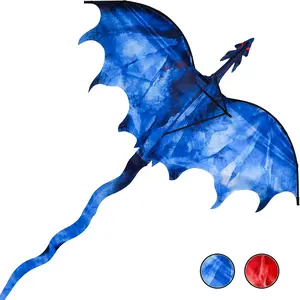Ice Dragon 54" Huge Kite for Kids and Adults Easy to Fly Single Line String with 160" Tail for Beach Trip Park Family Outdoor Games and Activities7