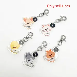 1 Piece, SKZ Cute Anime Keychain Kawaii, Trendy Cute Keychain, Animal Creative Design Pendant, Bag Car Home Decor Ornament, Hwang Hyun Bang Chan Chang Bin Han Star Peripheral
