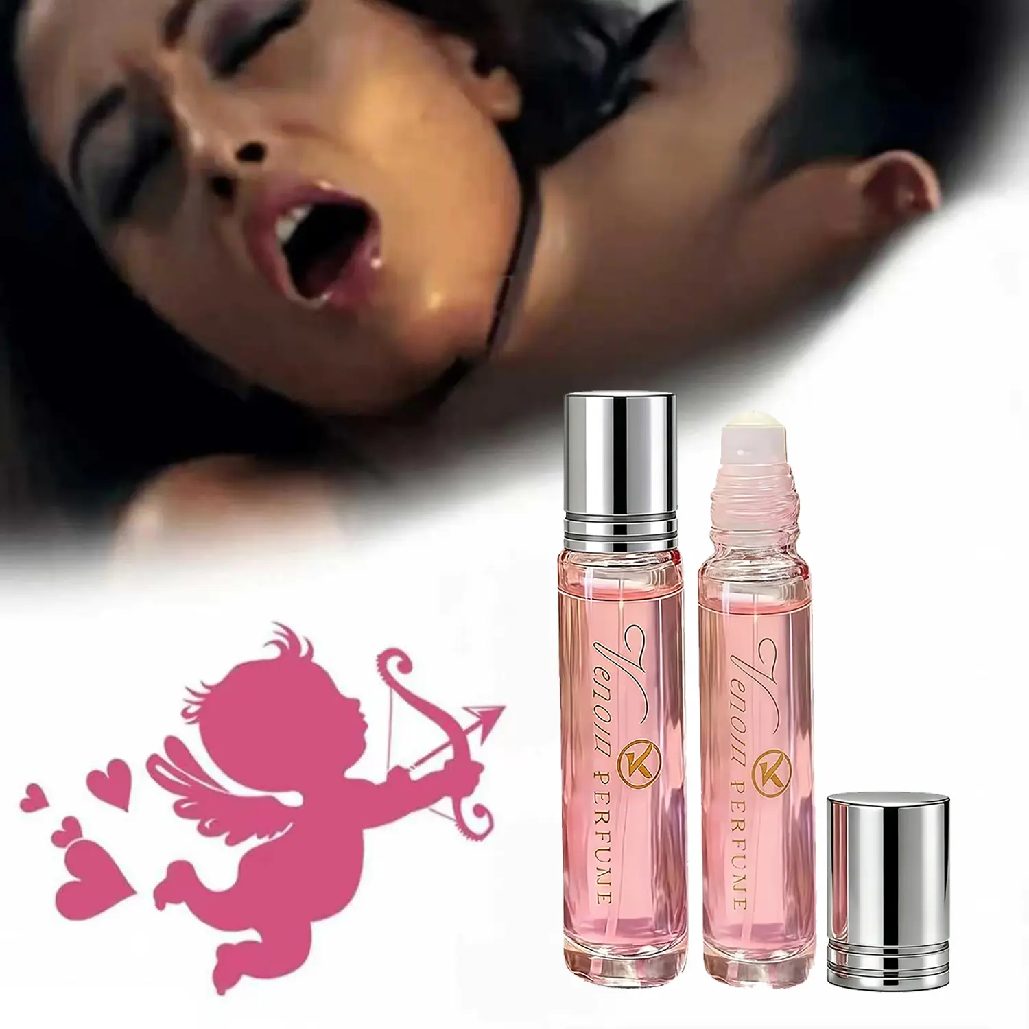 Women's Roll-On Perfume (2 Pcs-10ml/0.338oz Each) - Pheromones Formula, Long-Lasting Fruity Floral Woody Oil Fragrance, Pen-Shaped Design, Romantic Gift for Her, Romantic Gifts For Her, Two Bottles