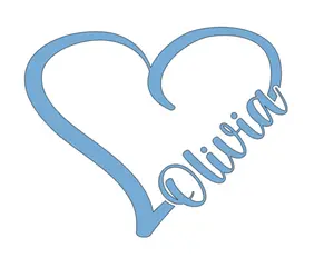 Personalized Custom Name Heart Vinyl Decal Sticker with Heart