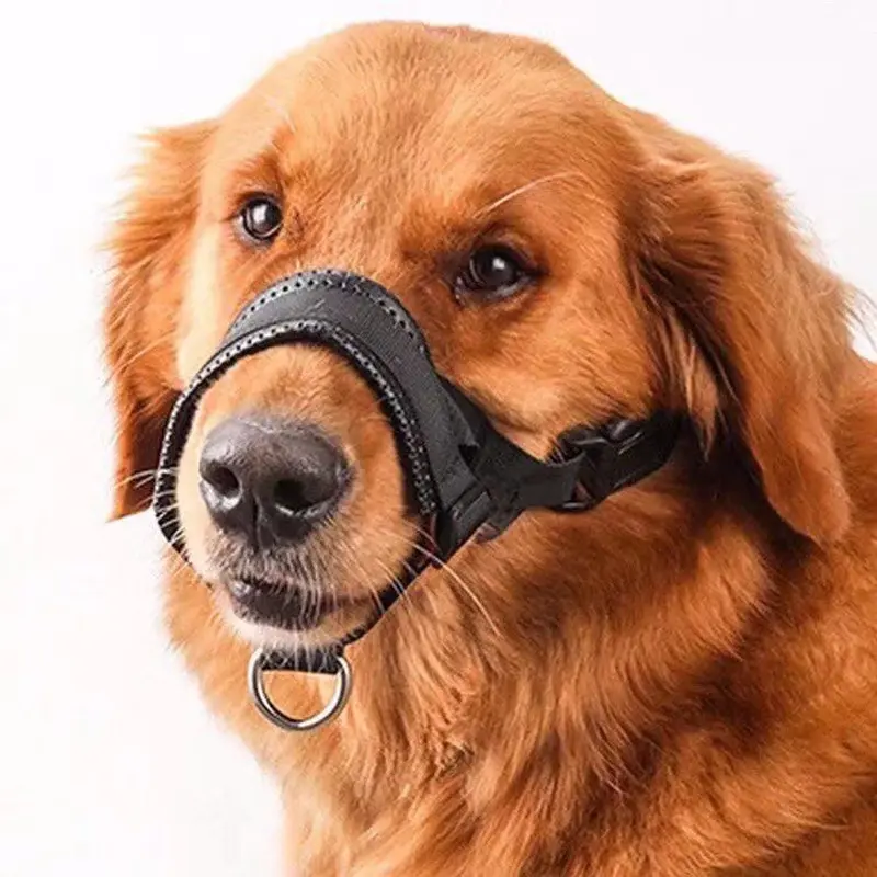 Dog Muzzle for Small, Medium, Large Dogs - Breathable Nylon Bite-Proof Mouth Cover, Adjustable Pet Safety Mask, Water-Allowable Training Gear for Anti-Chewing, Anti-Barking
