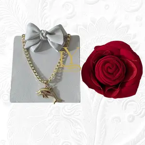 LaYaiBoutique #1363 14k gold plated dolphin chain and pendant, high quality