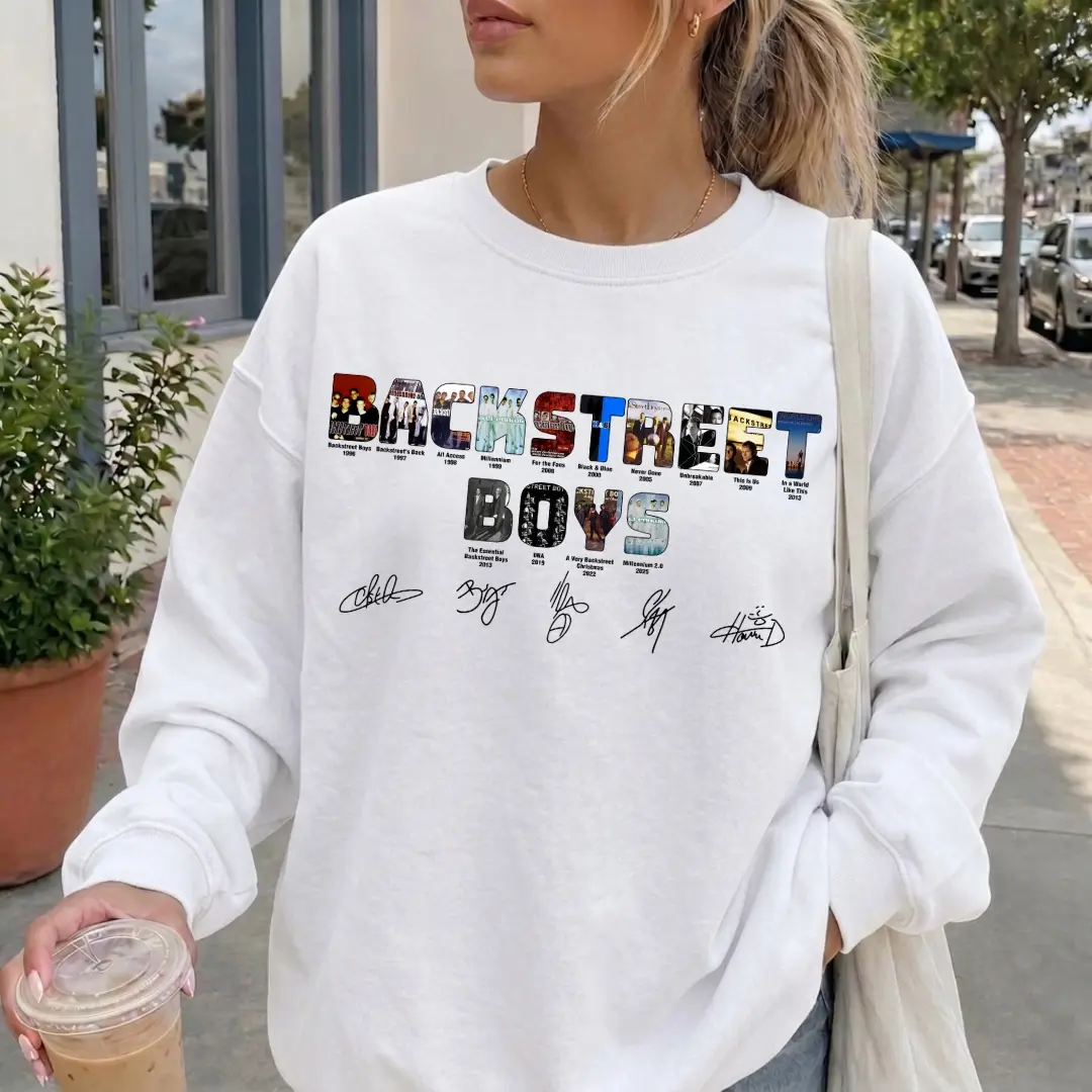 Backstreet Boys Millennium Sweatshirt, Vintage 90s Pop Music Band Jumper, Retro Y2K Graphic Pullover, Cozy Cotton Unisex Concert Merch, Aesthetic Streetwear Fan Gift