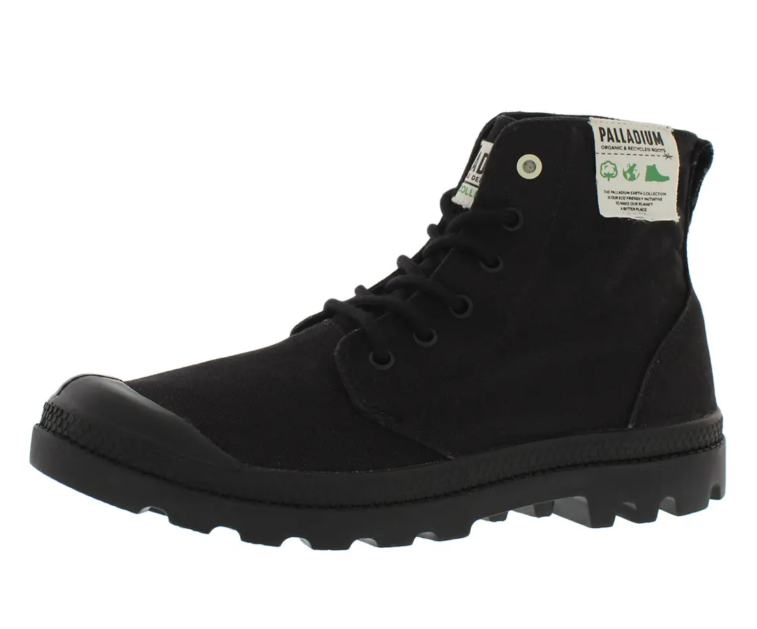 Palladium Men's Pampa Hi Organic Canvas High-Top Boots, Casual Lace-Up Footwear for Outdoor Walking, Boot, Walking Shoes, Fabric, No