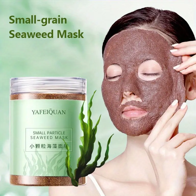 Yafeiquan – Small Particle Seaweed Mask | 250g × 3 Bottles | Seaweed Extract | Gentle Cleansing & Refreshing Care | Suitable for All Skin Types | Family-Size Holiday Gift