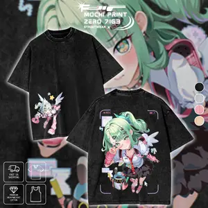 Sunna Angels of Delusion Cute Girl Selfie Graphic T-shirt Zenless Zone Zero Crewneck Sweatshirt Hoodie Tank Top Streetwear 100% Cotton Oversized ZZZ Gacha Game Fan Gift Heavyweight Aesthetic Washed Print Unisex Top