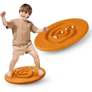 Balance Board With Maze - Plastic Wobble Board Skiing Surfing Snowboard Training,-Slip Sensory Rocker Board Toddlers,Core Therapy & Skate Prep