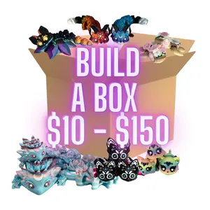 Build-A-Box of Articulated Fidget & Sensory Figurines - 3D Printed Eco-Friendly PLA Bundle - Perfect Gift or Self-Care Item