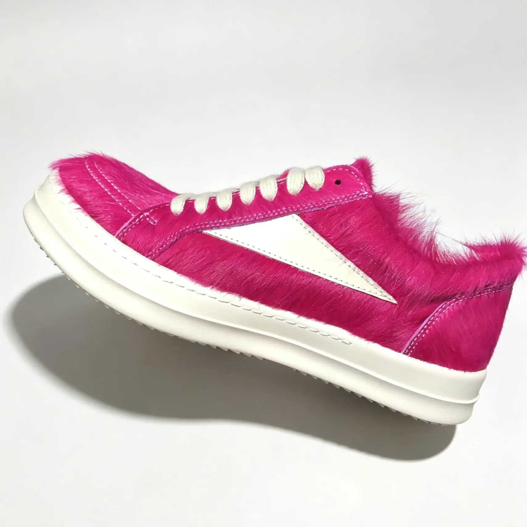 men's and women's dark punk white triangle trainers size 34-48 multiple colors low top horsehair retro shoes designer ro gothic style genuine leather runway streetwear sneakers