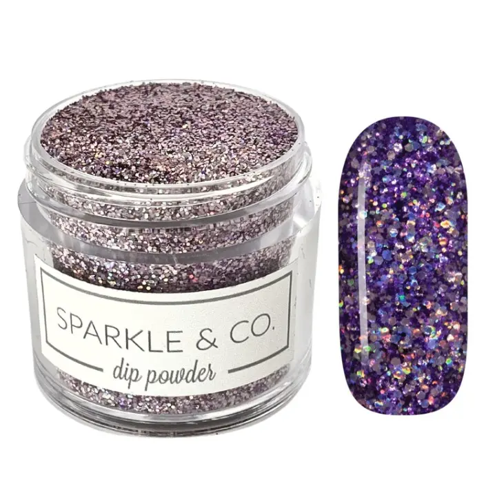 Sparkle & Co dp. 116 Sugar Fairy Fierce 1 ounce Dip Powder For Nails - 1 Jar Lasts 20-25 Manis