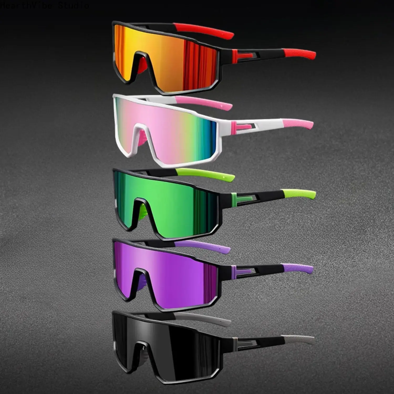5pcs Polarized Glasses - Full Frame - Men'S Glasses - Goggles - Women'S Glasses - Suitable For Daily And Play