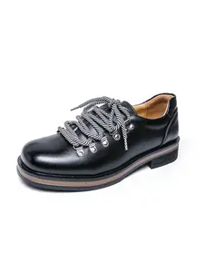 Men Derby Shoes PU Solid Color Low Heel Square Head Fashion Business Daily Youth Casual Men Shoes Footwear