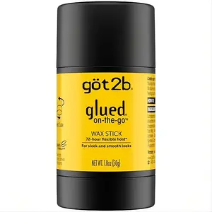 Glued Hair Wax Stick 1.8oz, Sleek & Slick Styles, No Crunch, Frizz Control, Hair Wax Stick for Men & Women, Beeswax Hair Wax, Hair Styling Stick, Men’s Hairstyle, Women’s Hair Wax
