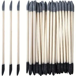 Double headed sand rod - matchstick design with slanted head and slender handle, suitable for fine detail tools in small spaces, paint and glue removal - precision sand rod suitable for DIY, hobbyists, electronic products, micro figures - compact and