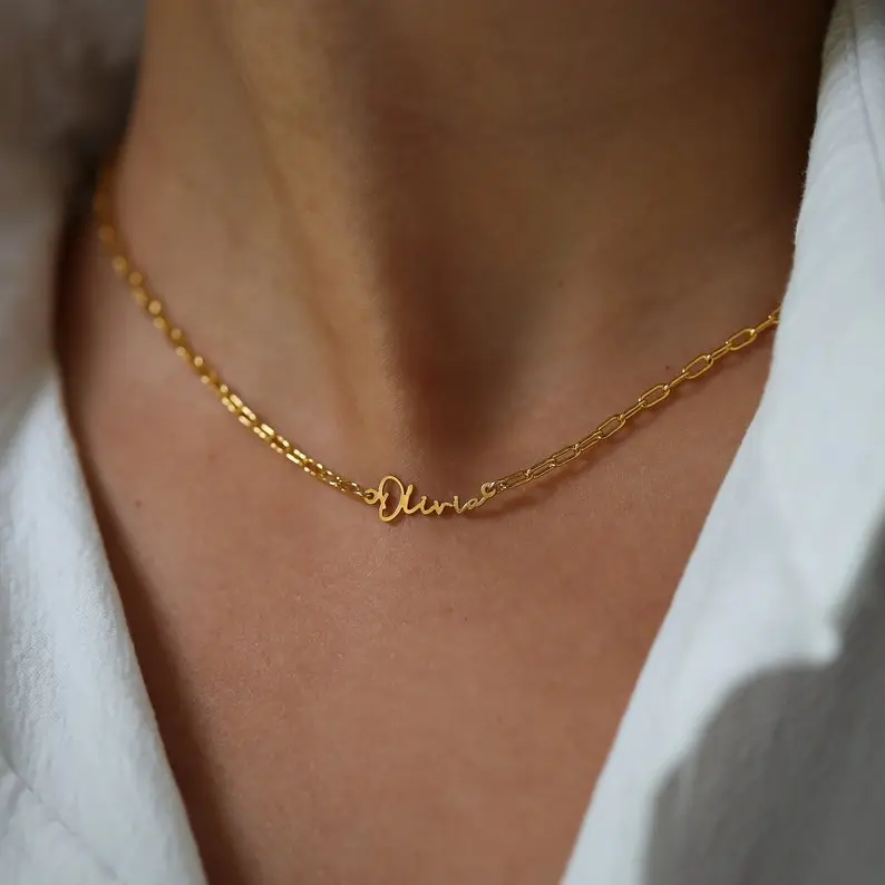 Simple Name Necklace Simple Name Necklace