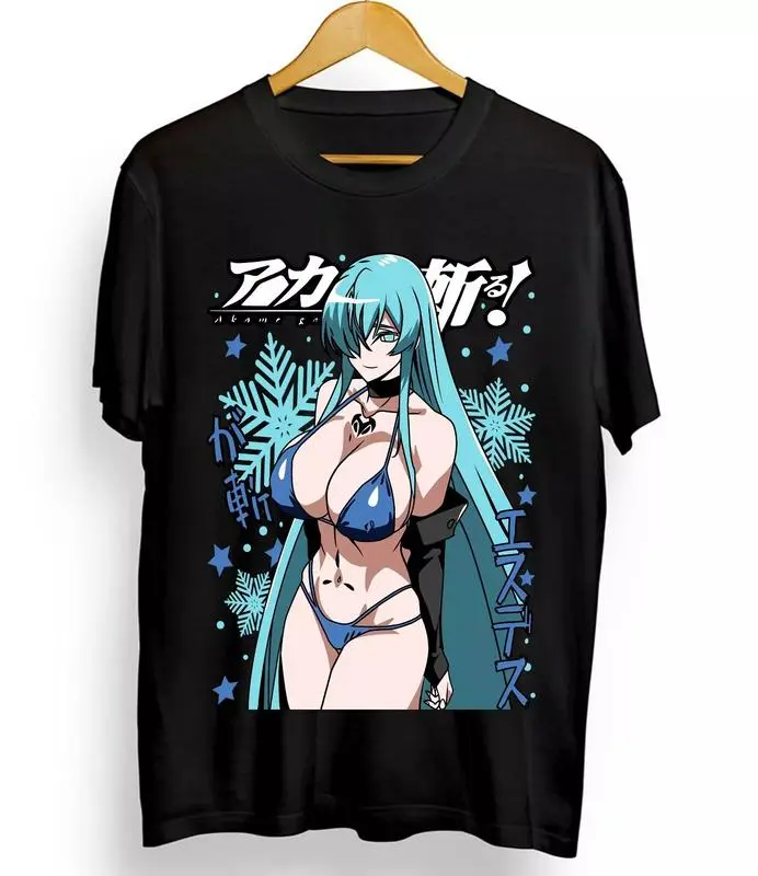 Women's Akame Ga Kill Esdeath T-shirt Akame Ga Kill Esdeath S Waifu Anime Shirt All Size