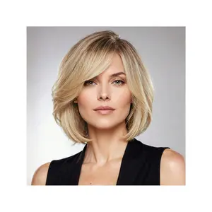 12 Inch Human Hair Wigs For Women,Short Layered Textured Real Hair Bob Wig With Bangs Side Part Lace 11x4.5x1.5
