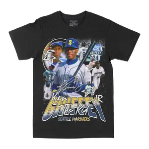 Ken Griffey Jr "The Kid" Graphic Tee, Crew Neck T-Shirt, Clothing Casual, Menswear, Fashion, Fitted, Basic, Anniversary gift, High Quality, Trending Shirt, Sport, Cheap tees, vintage clothing, Gift for Friend, Family, Many Colors Size S To XL, tiktok shop
