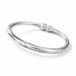 Minimalist Tribal Style Bracelet for Women, Silver-Plated Open Cuff Bracelet for Daily Wear, Fashion Jewelry Gift for Mother's Day
