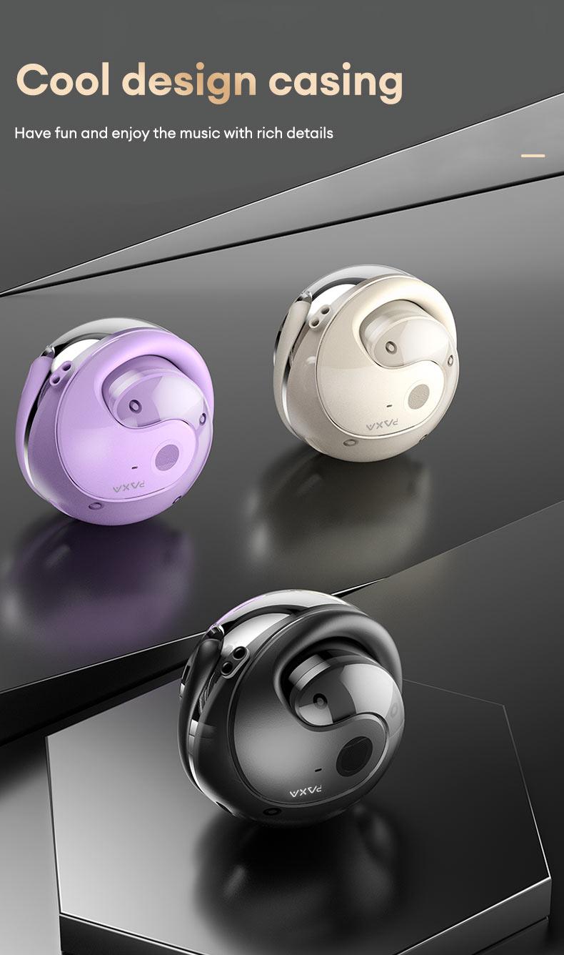 PAXA T26 Pro Wireless Earbuds,OWS Wireless Bluetooth Earbuds Luxurious Sound for Music & Phone Calls, Sport Headsets With Call Noise Canceling Mic