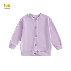 Kids Girls' Cardigans Sweater School Uniforms Cotton Long Sleeve Lightweight Outerwear
