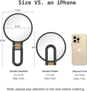 30x Magnifying Mirror, Travel Hand Mirrors with Handle