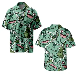 Bulbasaur PKM Hawaiian Shirt | Cool Summer Anime Vibes for Men & Fans