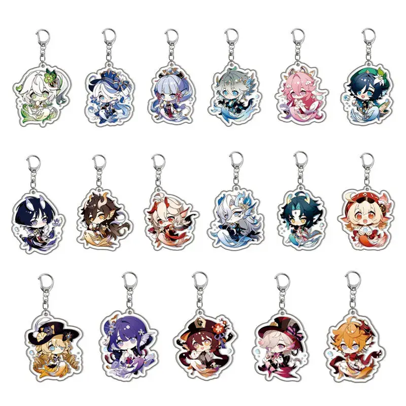 Genshin Impact Furina Navia Neuvillette Nahida Beelzebul Hu Tao Acrylic Keychain