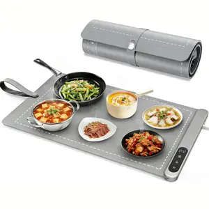 2026 Updated Electric Food Warming Mat with 6 Temperature Levels & 6-Hour Timer, Faster Full Surface Heating Mat, Roll Up Food Warmer for Holiday Parties & Buffets Kitchen Appliances