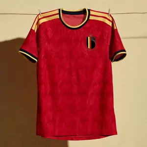 2026 Belgium National Soccer Team Style Jersey Home Shirt, Patriotic Football Jersey, All Over Print Unisex Soccer Jersey, Sports Fan Apparel Top