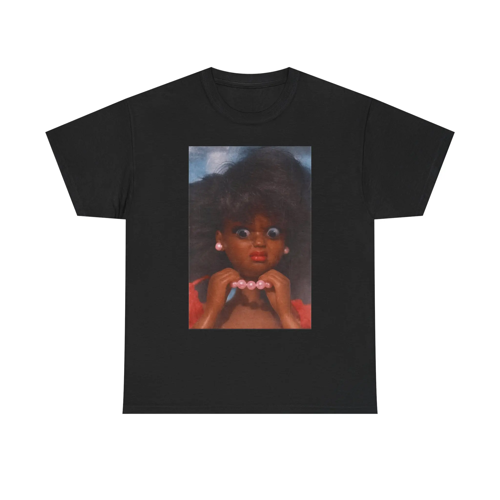 Absolutely Not Disgusted Doll Face Meme T-Shirt | Funny Reaction Tee, Shocked Expression