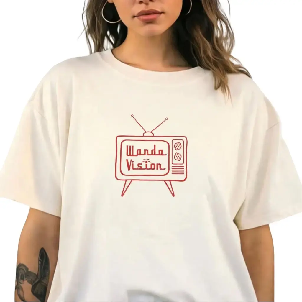 WandaVision Vintage Graphic T-Shirt, Scarlet Witch Tee, Y2K Retro Aesthetic Shirt, Unisex Fan Gift